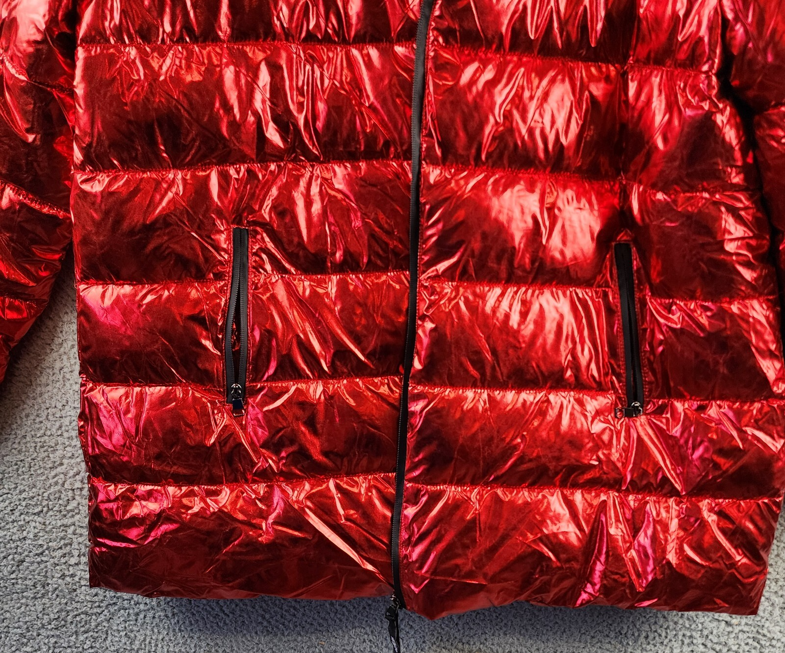 White Mark Plus Size Faux Fur Cold Weather Puffer Jacket Women's 3XL Red L/S~ - Picture 3 of 16