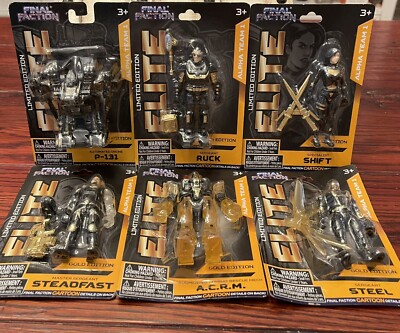 Final Faction Elite Gold Limited Edition Alpha Team 1 - Lot Of 6 Action Figures
