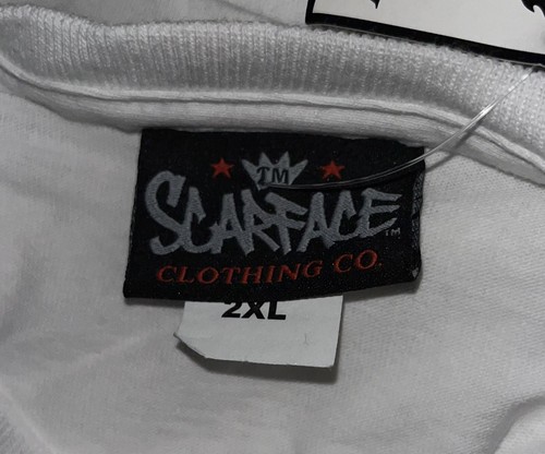 Pre-owned Scarface Rare Vintage  / Tony Montana / Al Pacino Puff Print Shirt Sz 2xl In White