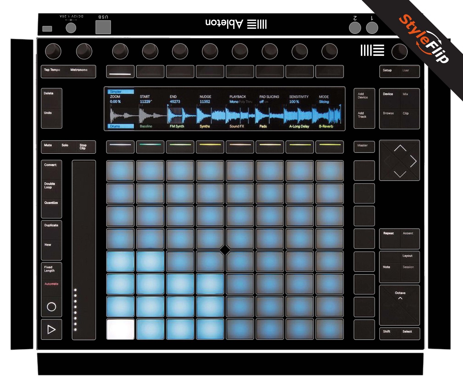 DJ機材 12inchSKINZ Ableton PUSH2 SKINZ llic Ableton Push 2 Skinz