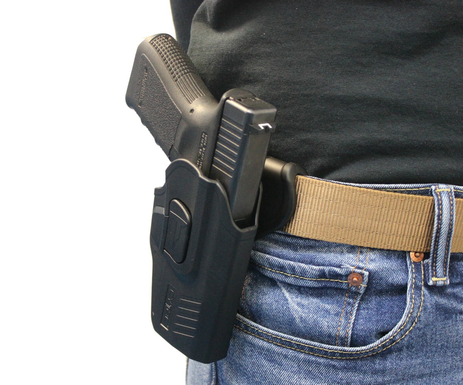 For Glock 19 23 32 Gen 1,2,3,4 Level 2 OWB Paddle Holster w Quick Release Button