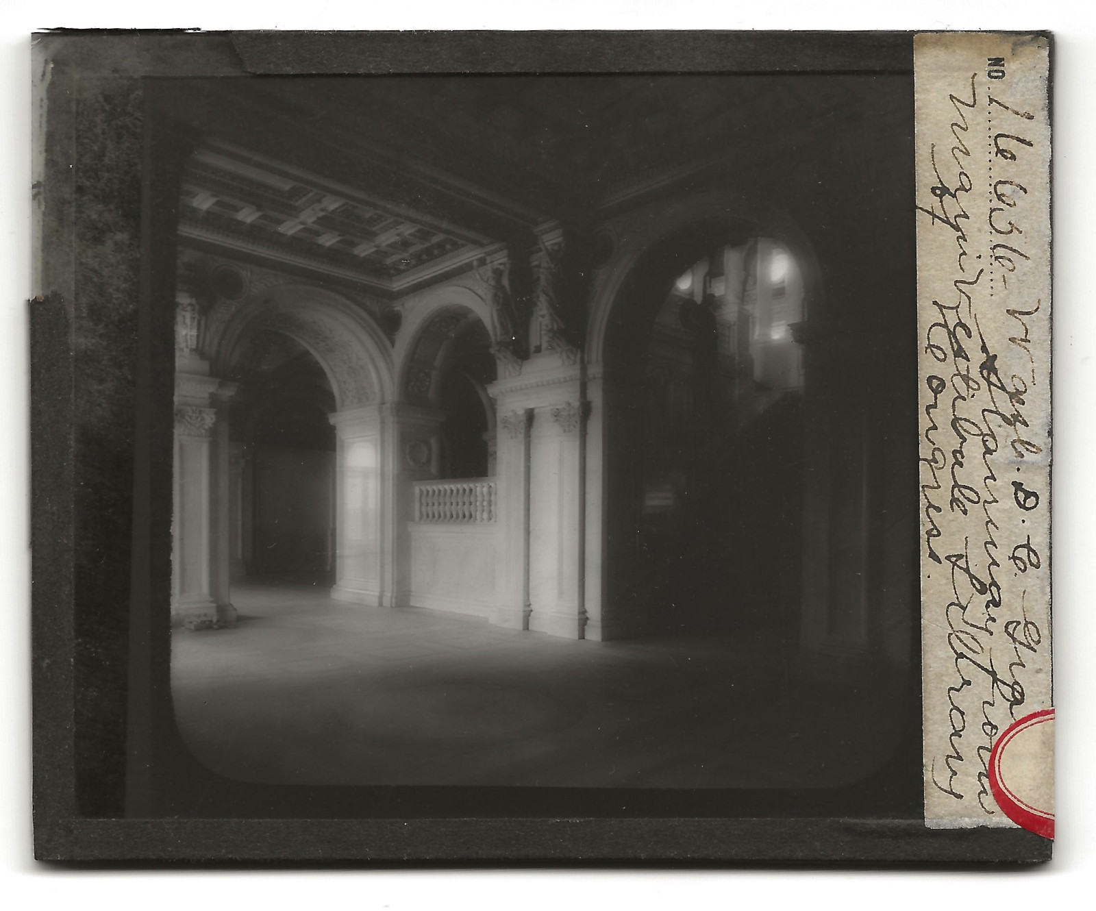 Magic Lantern Glass Slide, Library of Congress Main Vestibule