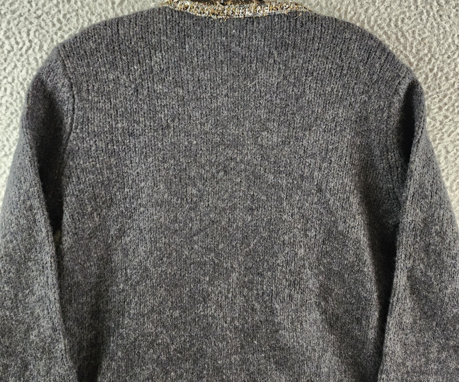 Rag & Bone Davies Wool Blend Cardigan Women's S Charcoal Contrast Trim L/S - Picture 14 of 14
