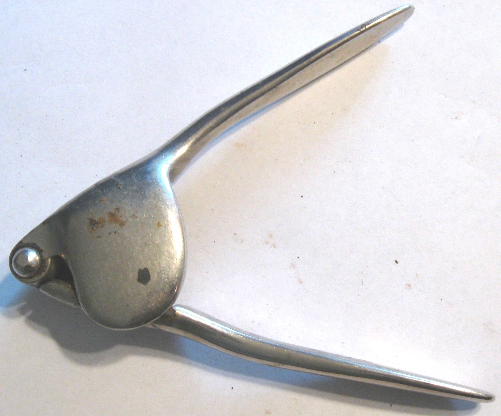 VINTAGE NUTCRACKER NICKEL PLATED CAST IRON HARPER SUPPLY COMPANY MADE IN U.S.A.