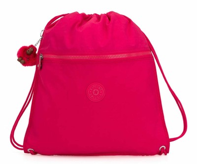 kipling Back To School Supertaboo Backpack M Rucksack Tasche True Pink