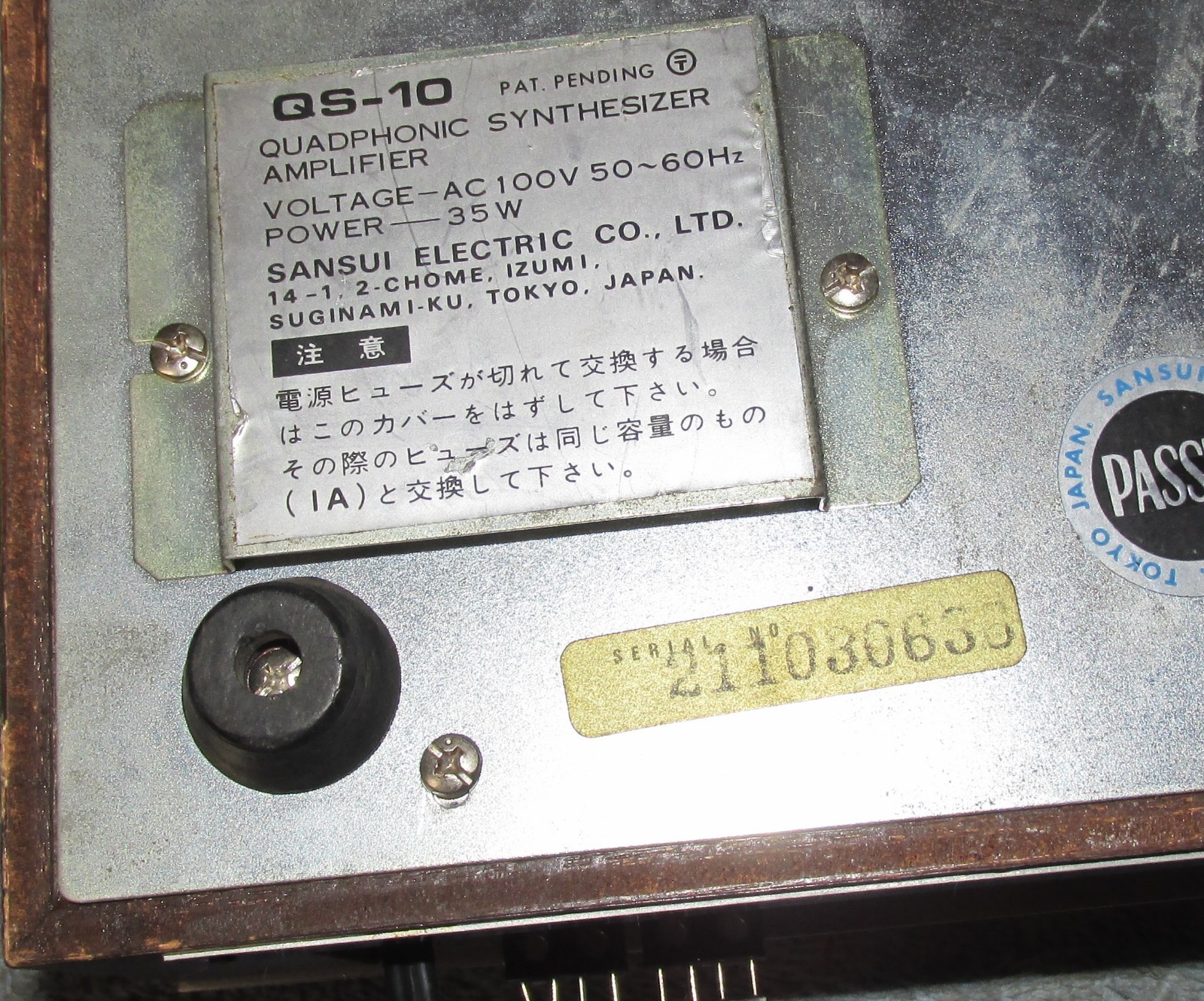 Vintage Sansui QS 10 Quadraphonic Quad Synthesizer Amplifier