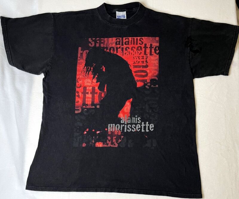 Vintage 90s Distressed Alanis Morissette T Shirt - Large
