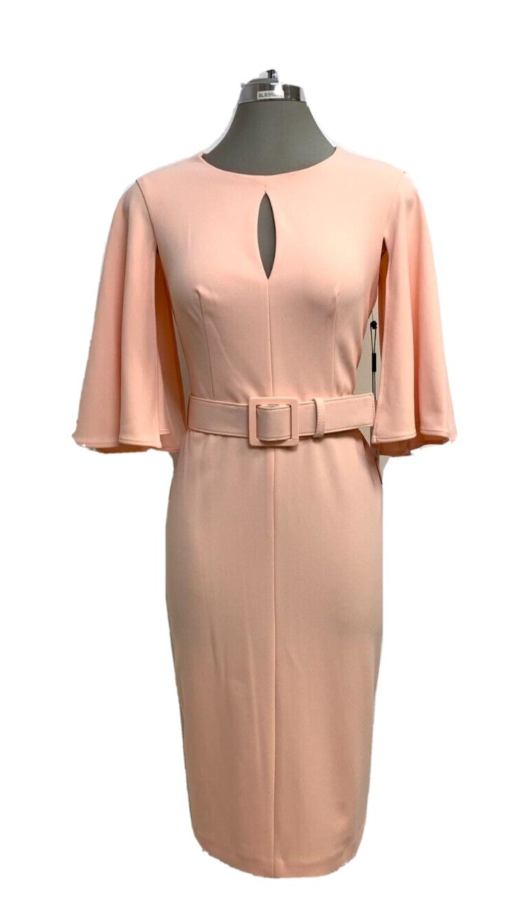 НОВОЕ элегантное платье-футляр с развевающимися рукавами NECTAR от Calvin Klein, размер 2