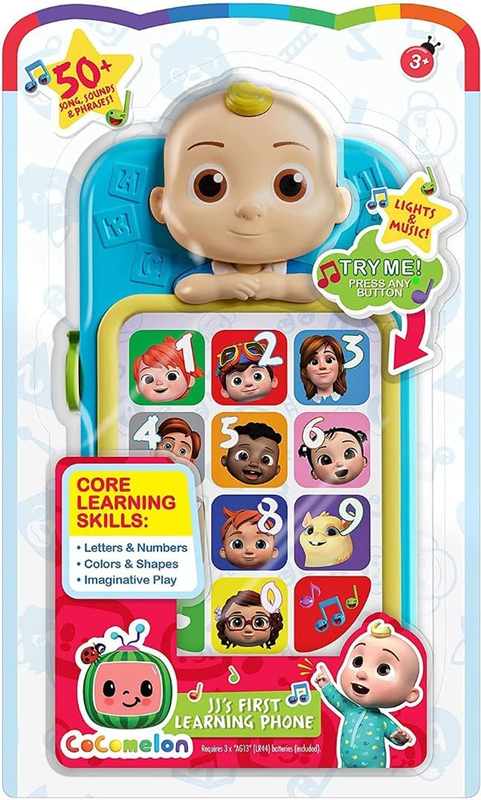 Cocomelon Jj&rsquo;S First Learning Toy Phone with Lights, Sounds, Music, Easter Baske