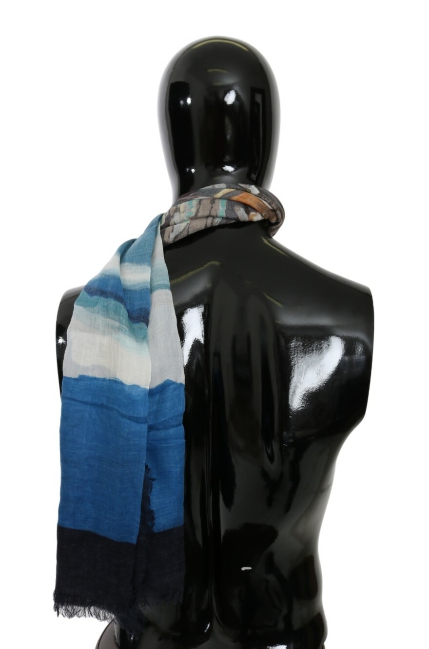 Pre-owned Dolce & Gabbana Scarf Modal Multicolor Taormina Wrap Shawl 135cm X 130cm $550
