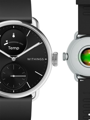 Pre-owned Withings Hwa10-model 1-all-int Scanwatch 2 Black 38 Mm 5atm