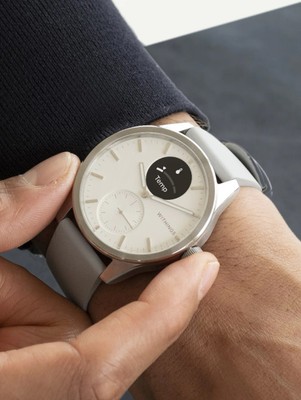 Pre-owned Withings Hwa10-model 5-all-int Scanwatch 2 White 42 Mm 5atm