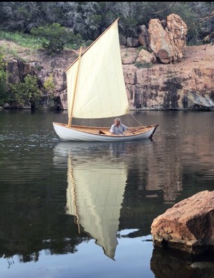 Beach Pea woodenboat 13’ sailboat