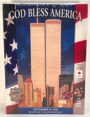 God Bless America 550 Piece Puzzle September 11th World Trade Center Twin Towers