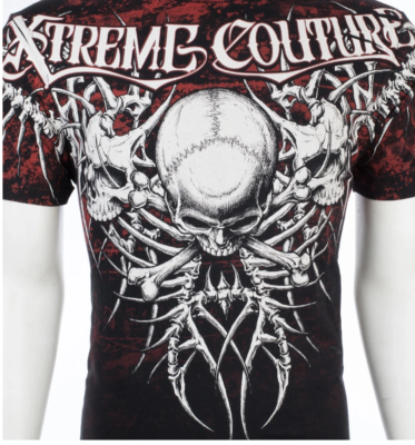 Xtreme Couture Affliction Men's T-Shirt BARE BONE Skull Black Tattoo Biker S-2XL