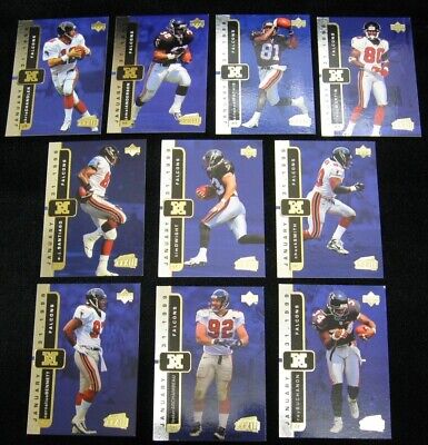 Atlanta Falcons Super Bowl XXXIII NFC Champions Complete 10 Card NFL Team Set