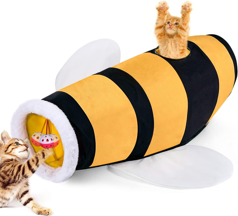 Cat Tunnel for Indoor Cat, Collapsible Cat Tube Tunnel Interactive Cat Toy Cat P