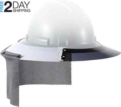 Reusable Hard Hat Visor, with Neck Protector ,Compatible with V-Gard Cap