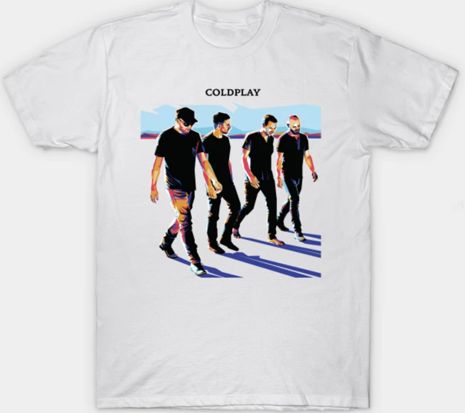 Coldplay T-shirt Adult S-3XL White Fan Art Band Tee | eBay