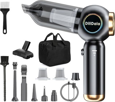 DiliDala Car Vacuum Cleaner, Mini Cleaner 22000PA High Power, Grey 