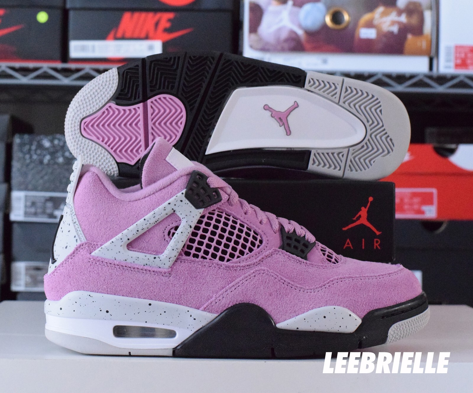 Pre-owned Jordan Womens Size - Nike Air  4 Retro Orchid Pink Aq9129-501