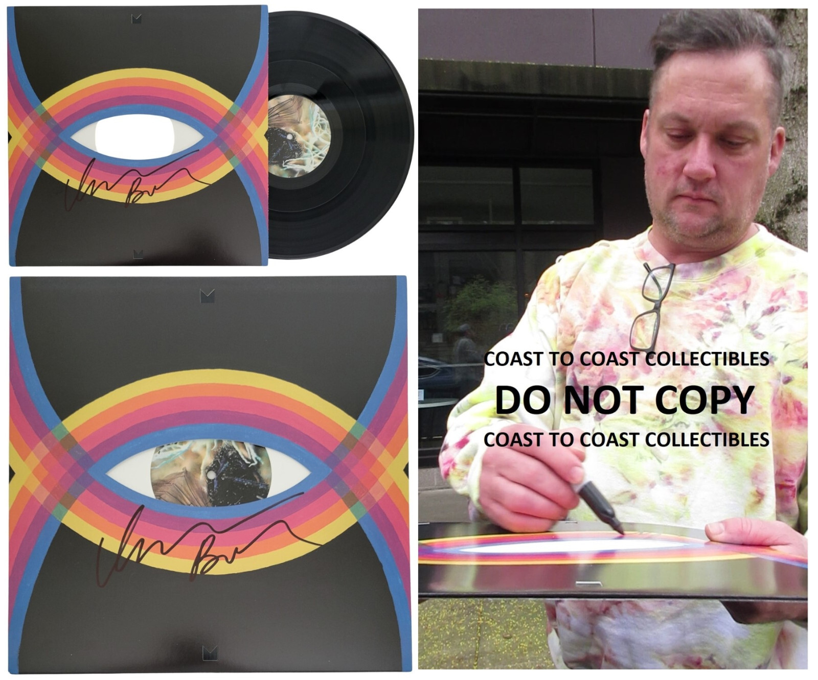 Isaac Brock Signed Modest Mouse Night On The Sun Album Vinyl Record Proof COA Autographed Isaac Brock Signed Modest Mouse Night On The Sun Album Vinyl Record Proof COA Autographed