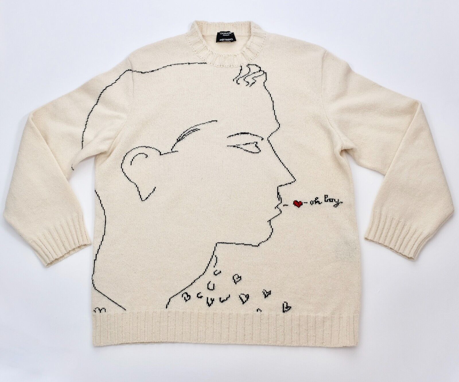 Raf Simons Calvin Klein 205W39NYC Andy Warhol sweater sz L Raf Simons Calvin Klein 205W39NYC Andy Warhol sweater sz L