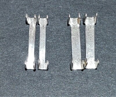 Set 4 pcs Solid Silver Ring Guard Adjuster 2x2 and 2x3 mm band Fit down 1/2 size
