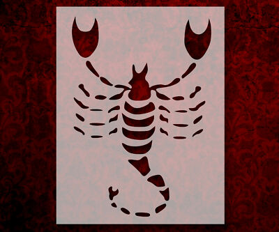 Scorpio Zodiac Astrology Sign Symbol 8.5'' x 11'' Stencil FAST FREE SHIPPING (738)