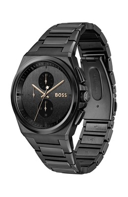 Pre-owned Hugo Boss Black Mens Chronograph Watch Steer 1514068
