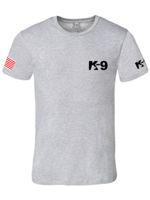 MEN PRINTED K-9 K9 USA FLAG POLICE STAFF SECURITY FUNNY CUSTOM HALLOWEEN T-SHIRT