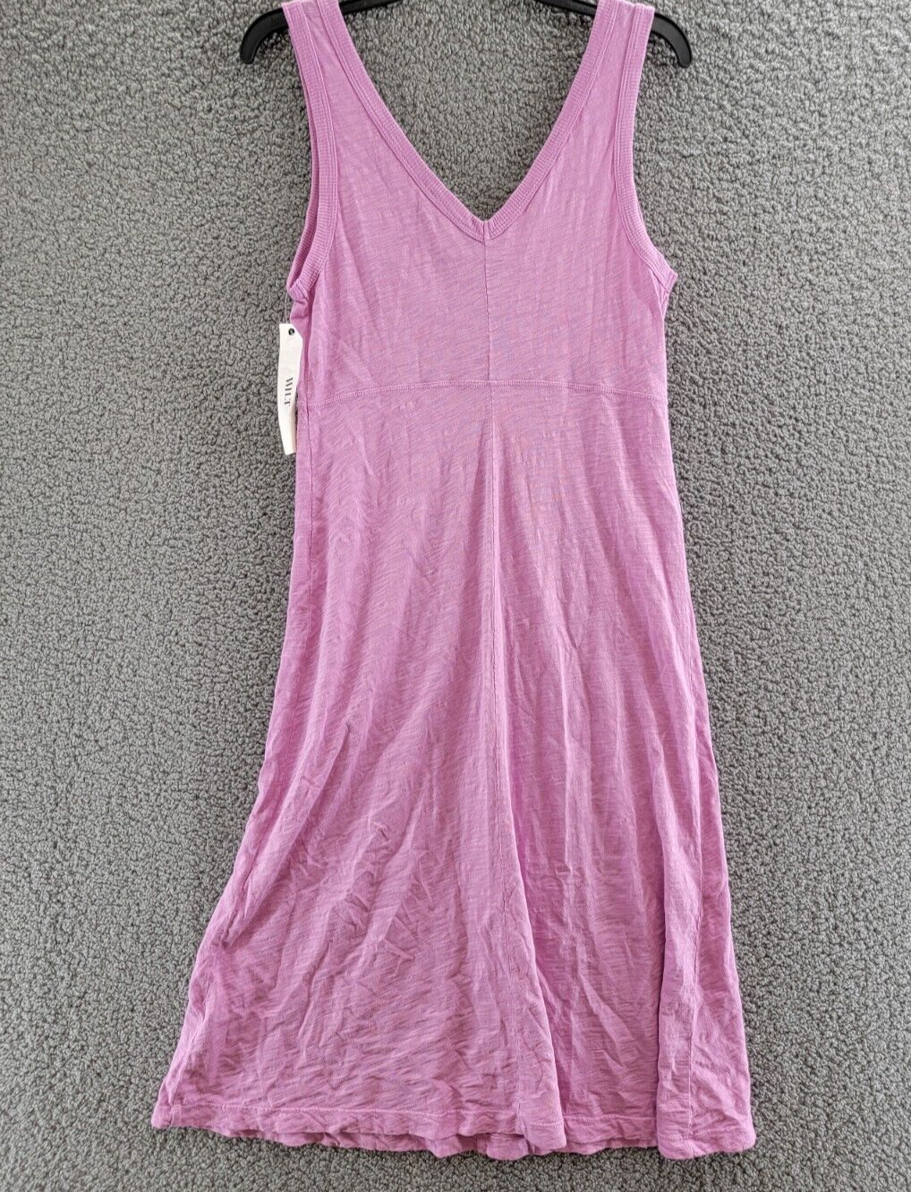 Wilt Fem Ruched Midi Dress Women's S Orchid Heather V-Neck Sleeveless Pullover - Picture 9 of 15