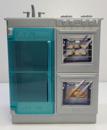Barbie Dreamhouse Refrigerator Grill Oven Sink Mattel Kitchen