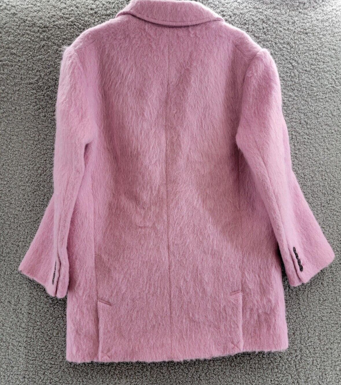 STAND STUDIO Esme Brushed Wool Blend Coat Women's 36 Bubblegum Pink Long Sleeve - Picture 13 of 19