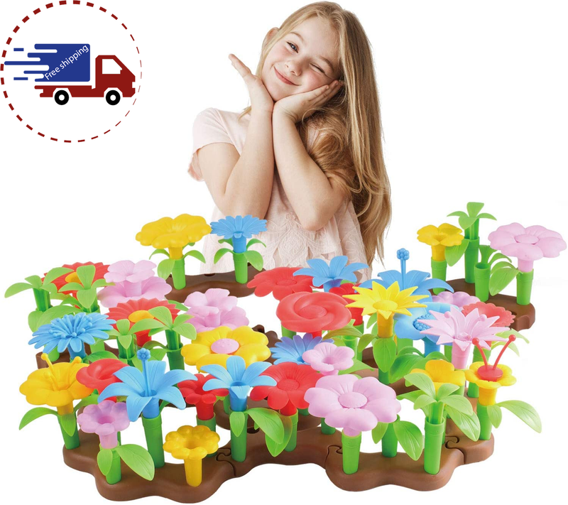 Flower Garden Building Toys For Girls Stem Toy Set Free Bpa 2-3-4 Year Old NEW