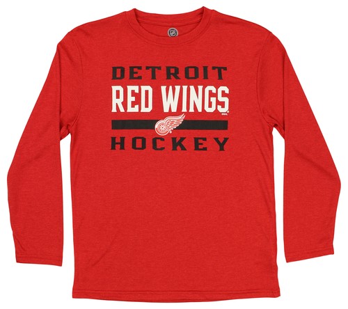 Футболка с длинным рукавом с логотипом молодежной команды НХЛ Детройт Ред Уингз