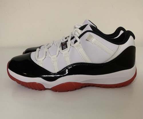Nike Air Jordan 11 Retro Low Concord Bred Mens Sz 10 White Black