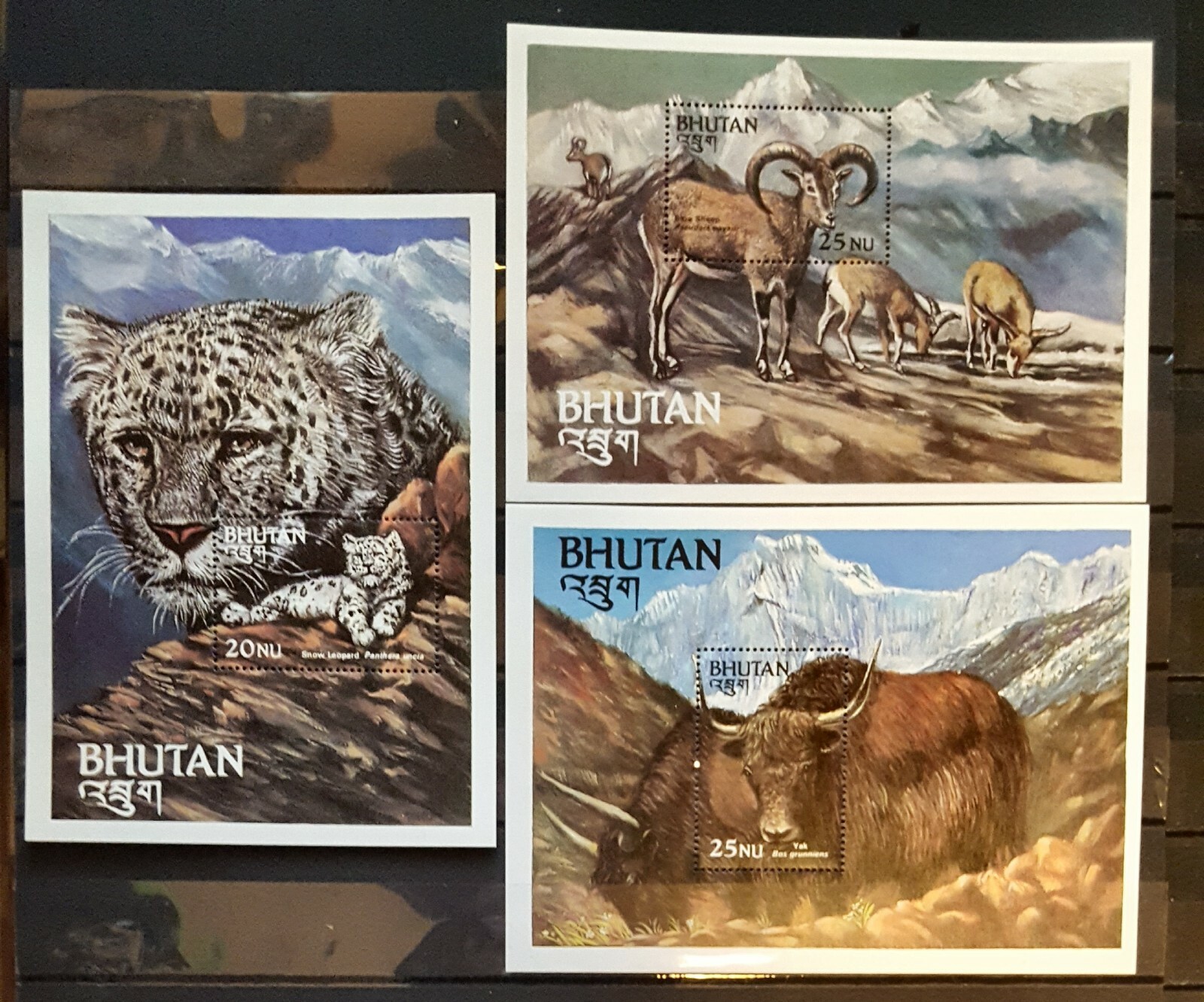 F24.Tiere Fauna 1984 Bhutan 3Bl.,postfrisch