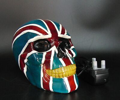 Alator Giftware Union Jack Flag Skull Lead Light Decorative Bed Side Night Light