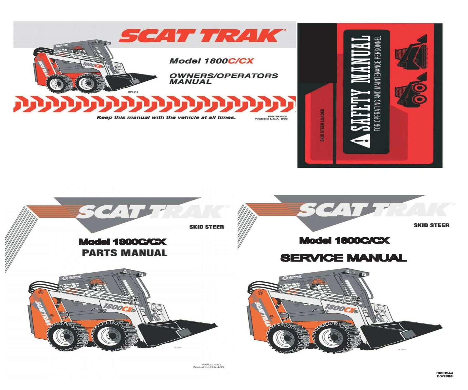 Scat Trak 1800C/CX Skid Steer Manual Set | eBay