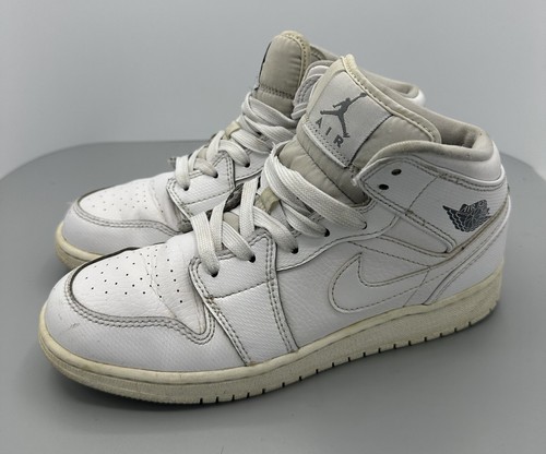 【ナイキ】AIR JORDAN 1 MID　27cm Nike Air Jordan 1 Mid SE GS AJ1 Black Metallic Silver Kids