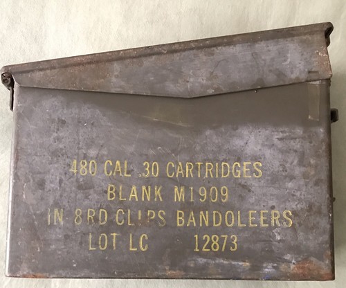 50s 軍モノ　アメリカ　貯金箱　インダストリアル US Military Vintage 50 Caliber Army Green Metal Ammunition