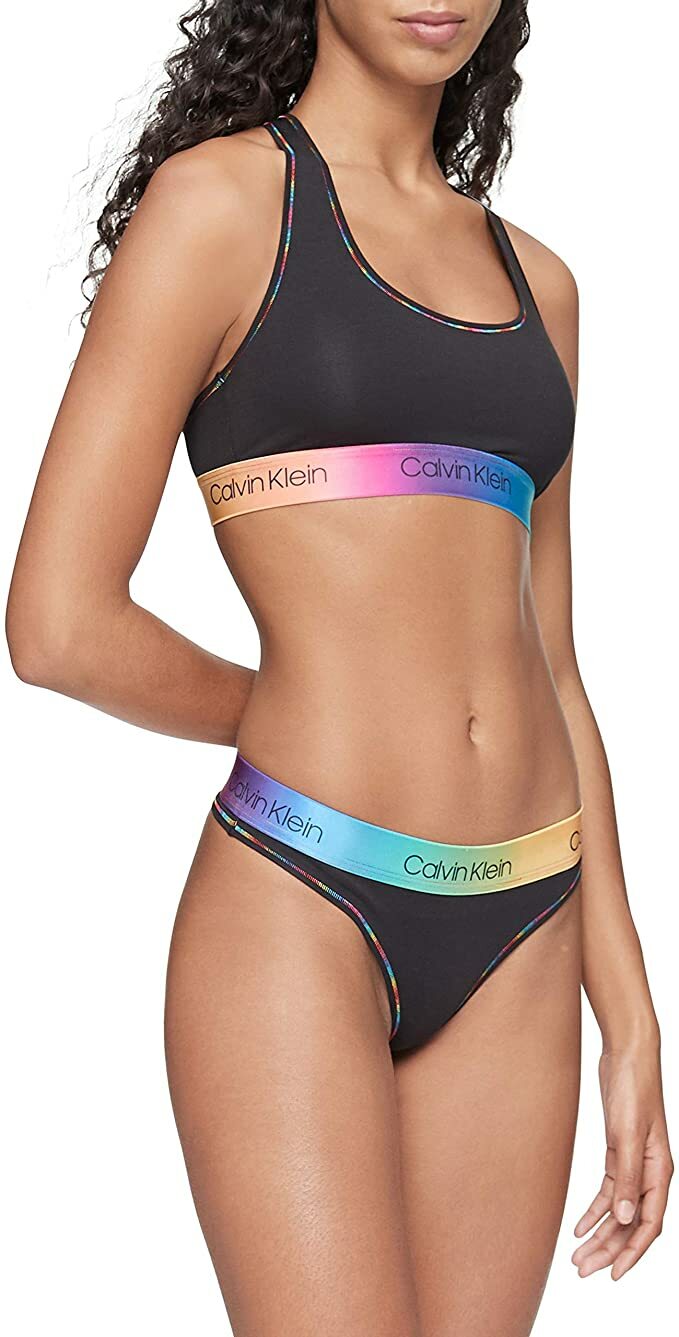 ブラジャー   Women's Modern Cotton Hook and Eye Bralette QF7 Calvin Klein Modern Cotton Lightly Lined Bralette Black at