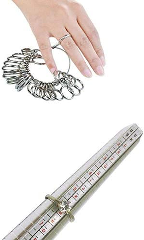 Holyangtech Ring Sizer Measurement Finger Ring Gauge Measurer/Mandrel ...