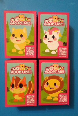 McDonald's 2023 Adopt me! Set of 4 Toys: Dog Unicorn Chipmunk Lion New