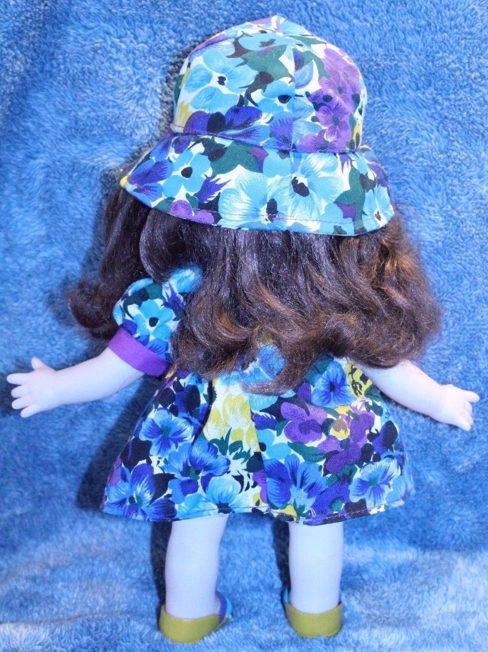 Vintage Precious Moments 1999 Cloth Doll with Matching Dress & Hat