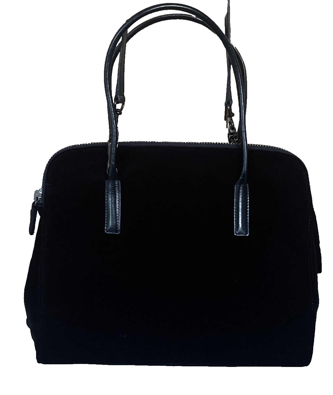 バッグ Prada Black Satin Handbag Prada VELA Shoulder Bag Nylon Saffiano Leather Women's Black