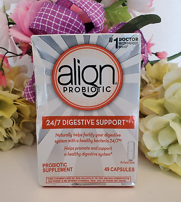 Align Probiotic ~ 24/7 Digestive Support    49 Capsules ~ NEW SEALED~ 07/2024