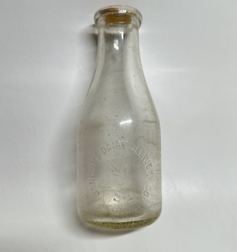 Vintage Borden's Dairy Delivery Milk Bottle San Francisco