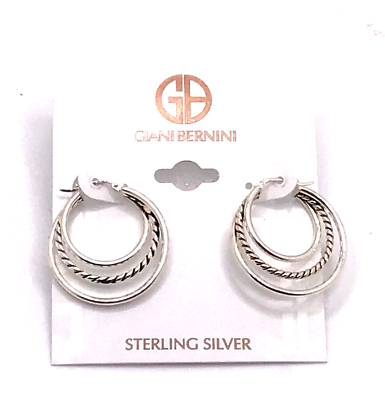 Giani Bernini Sterling Silver Trio Hoop Earrings eBay